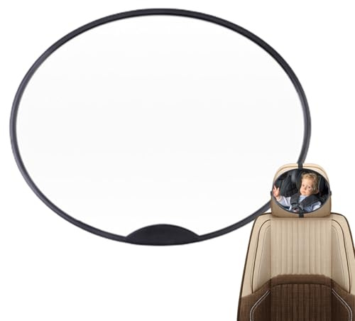 Tuxuseo Specchietto retrovisore per il sedile posteriore, per bambini sul sedile posteriore, girevole a 360° e regolabile, senza schegge, ampio campo visivo, per la guida notturna, passeggino