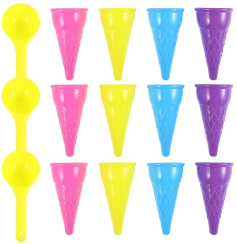 NAMOARLY Beach Sand Set Ice Cream Cones Scoops Safe Sturdy for Play for Birthday Parties and Backyard Fun