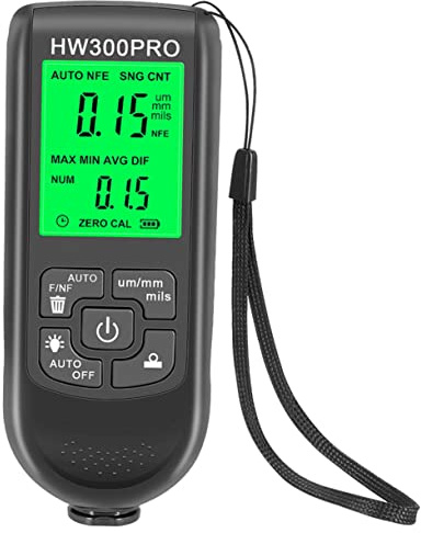 Cabilock Misuratore Spessore Vernice Digitale Alta Precisione Spessimetro Rivestimento Auto e Industriale con Rilevazione Automatica Sottostrato Custodia Ergonomica Portatile