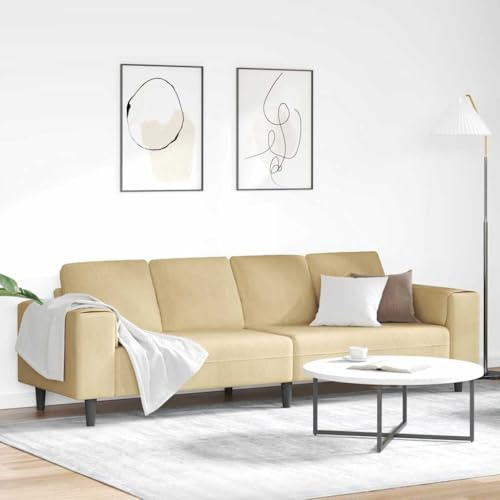 QJBSAVVA 250 cm Cordstoff Sofa Grau Grün 3-Sitzer Big Couch Modernes Wohnzimmermöbel mit Holzbeinen abnehmbaren Bezügen Comfortable & Robust for Living Room Bedroom and Lounge