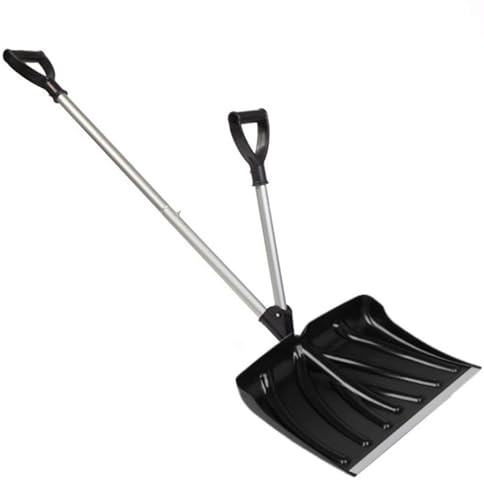 Pala da neve leggera in alluminio con manico staccabile strumento multi-superficie per veicolo vialetto e stoccaggio compatto pala da neve in lega di alluminio