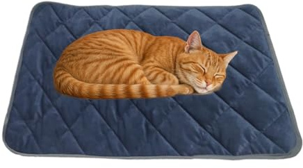 Selbstheizende Haustiermatte, thermisch reflektierendes Bett, 5-lagige, selbstwärmende Matte, für Haustiere, Hunde, Katzen, Kätzchen, drinnen und draußen, Zuhause, Wohnzimmer, Winter
