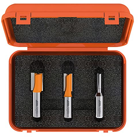 CMT 811.501.11 3-Piece Plywood Groove 1/2-Inch Shank Router Bit Set