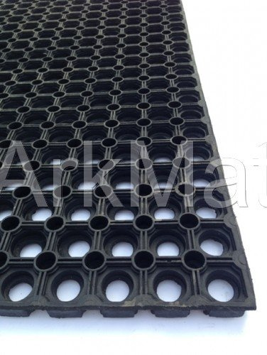 6 X Hollow Rubber Mat Grass Protection Mat, Playground Safety Flooring Non-Slip