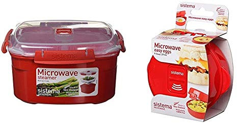 Sistema 1102 Isolierte Lebensmittelboxen, rot/transparent, 2,4 l