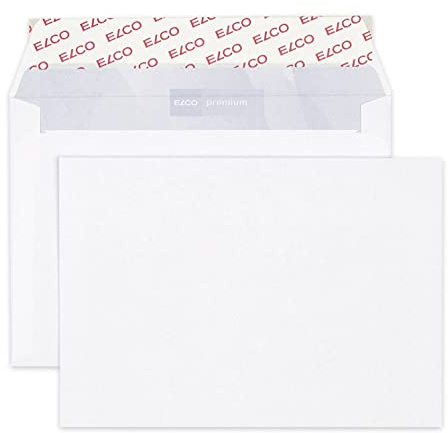 ELCO 30686 Premium Briefumschlag, C6, 162 x 114 mm für papierformat a6, 100 g/qm, 500 Stück, hochweiß