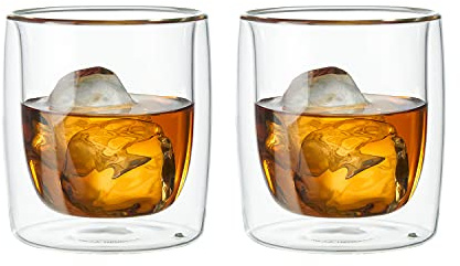 ZWILLING Double Wall Whisky Glass 266ml Set of 2