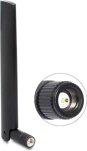 Delock LoRa 868 MHz Antenne SMA Stecker 3 dBi omnidirektional mit Kippgelenk schwarz