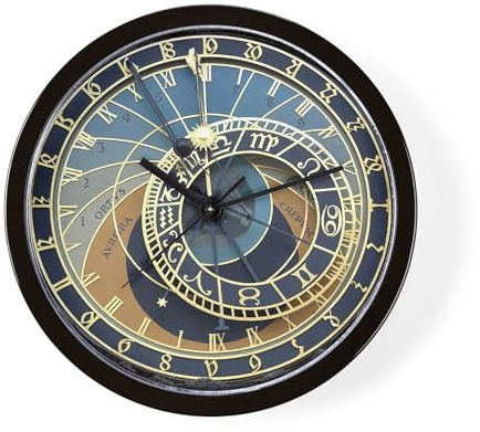 CafePress Stunning Astronomical Clock Prague Pro Photo 10 Wall Clock for Livingroom, Kitchen, or Office
