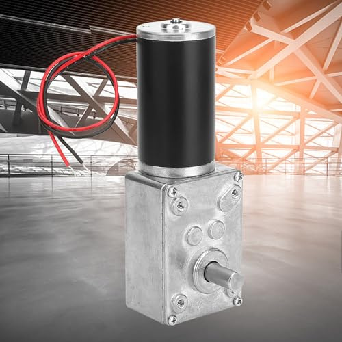 Schneckengetriebemotor Geräuscharm Hohe Torsionsgeschwindigkeit Reduzieren Sie den elektrischen Getriebemotor Reversibler Schneckengetriebemotor 8mm Welle 12V(12 V, 30 U/min)