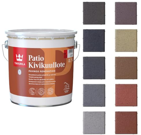 TIKKURILA Patio Paving Stain - for Garden Concrete Stones & Slabs - Water-Based - 10 Litre