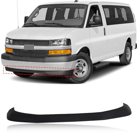CarPartsDepot Front Bumper Dam Valance Lower Air Deflector Compatible with 2003-2017 Chevrolet Express 1500 2500 3500 4500 & 2003-2017 GMC Savana 4500 2500 3500 GM1092226 25758613