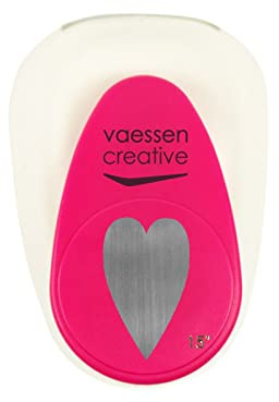 Vaessen Creative Motivstans hjärta – 3,7 x 2,2 cm – stansare för pysselpapper, tonpapper, scrapbookpapper eller decoupagepapper