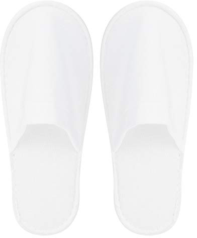 lyrlody Engångsslippers, 50 Par, Halkfria, Universalstorlek, 3mm Borstad Plysch, Bärbara, för Hotell, Spa, Flygresor