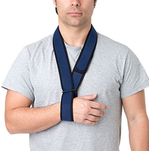 Ortones – Verstellbare Armschlinge für Schulter und Arm – Bilateraler Immobilisierer aus Schaumstoff, Universelle Größe, Bequeme und Effektive Unterstützung – Blau