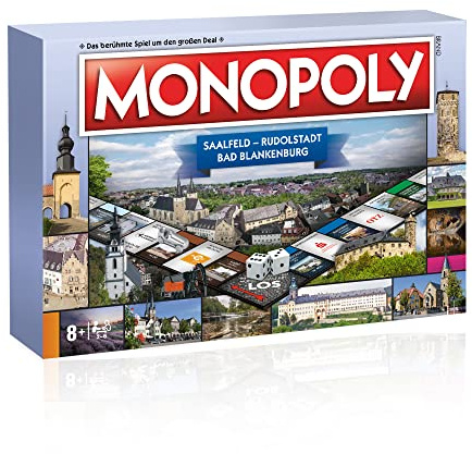 Monopoly Saalfeld-Rudolstadt-Bad Blankenburg – Die regionale Stadt-Edition für Thüringen Familienspiel | Limitierte Auflage für Fans, Sammler & Heimatverbundene