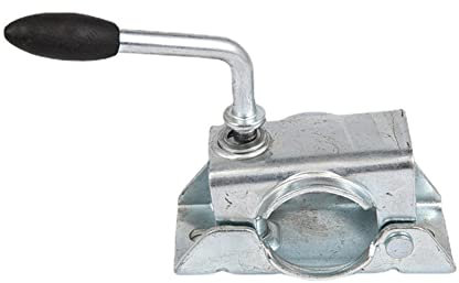 Asudaro Knott Klemmhalter Stützradhalter, Klemmschelle Klemmhalter Stützradhalter Ø 48mm für Anhänger Stützrad Silber