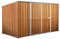 Notek Box in Acciaio Zincato Casetta da Giardino in Lamiera 3.45 x 1.86 m x h1.92 m - 98 kg – 6 Metri Quadri – Legno