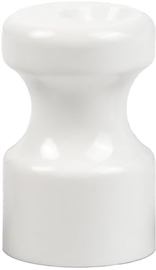 FANTON Isolatore in plastica bianco effetto ceramica Kit 50 isolatori Ø 16mm h 25 mm per installazioni cavo seta vintage completi di viti ottonate 84035-B50