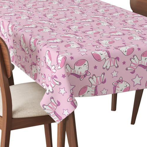 HEKO PANELS Tischdecke abwaschbar, Pink Zebra, 140 x 500 cm