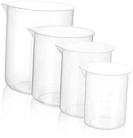 Alipis 4piezas Jarras Medidoras De Plástico Flexible Tazas Medidoras De Cocina