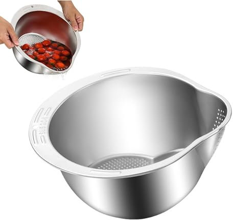 Colador De Cocina, Coladores De Pasta De Acero Inoxidable, Colador Y Escurridor De Cocina, Colador Para Drenaje De Cocina, Escurridor Verduras, Colador Para Drenar Pasta, Verduras, Frutas Y Arroz
