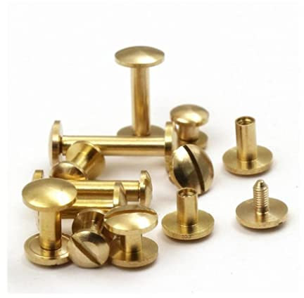Schrauben, Nieten, Buchbindenieten, 20 Stück, massive bogenförmige Messingschraubennieten, Gepäck, Lederzubehör, Schraubschnallen, Albumbindung, Bücher, Spikes(20mm Length)