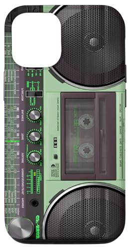 Boombox Throwback Music Stereo Ghettoblaster im Retro-Look, Grün Hülle für iPhone 14 Pro