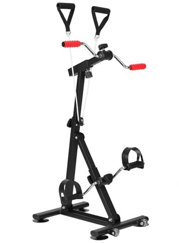 Mini Fitnessbike für zuhause Pedal-Heimtrainer for ältere Menschen mit Hemiplegiker, Rehabilitationstraining for Hand-Arm-Bein- und Knie-Hausierer, verstellbare Fitnessgeräte for Senioren, Heim-Pedal-
