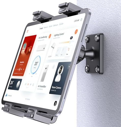 OHLPRO Tablet Wall Mount Holder, Drilled Screw Mounting iPad Wall Mount with 360° Adjustment, Universal Tablet Holder Clamp Compatible with for 7-11'' iPad, eReader, Kindle Fire HD, Galaxy Tab