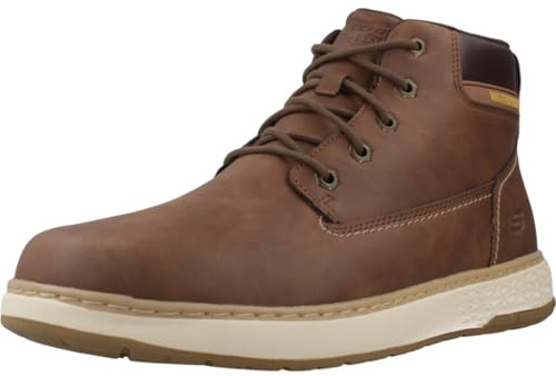 Skechers herr GARLAN Deno ankelstövel, brun, 7 UK, Brun, 41 EU