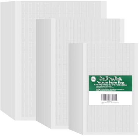 O2frepak 300Beutel(100)15x25cm und(100)20x30cm und(100)25x33cm Vakuumier Beutel Vakuumbeutel für Lebensmittel,BPA-Frei Sous Vide Vakuumierbeutel Beutel für Vakuumierer und Folienschweißgeräte Geeignet