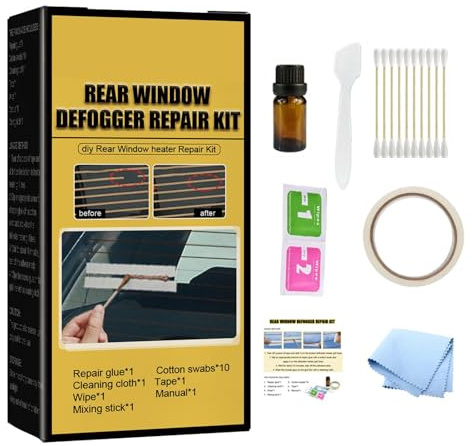 Kit de reparación de desempañador de Ventana Trasera, Juego de reparación de Disco de reparación para arañazos de Coche, líneas de Rejilla, reparación de descongelador de Parabrisas Rayado, para