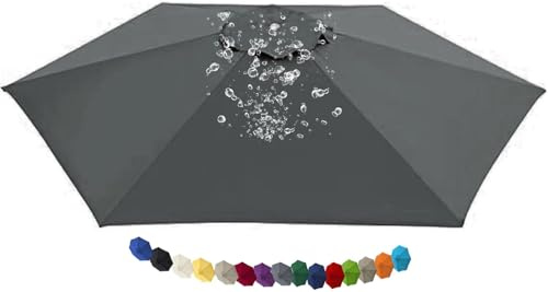 Miecoae Sonnenschirm Ersatzbezug 8/6 Streben, Ersatz-Bezug, Sonnenschirmbezug für Gartenschirm Terrassenschirm Sonnenschirm Ersatzbezug(N1,9.8 FT 300cm 6 Ribs)