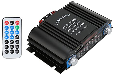 Fictory Amplificatore per auto Bluetooth da 12 V, commutazione facile di modalità, opzioni audio versatili