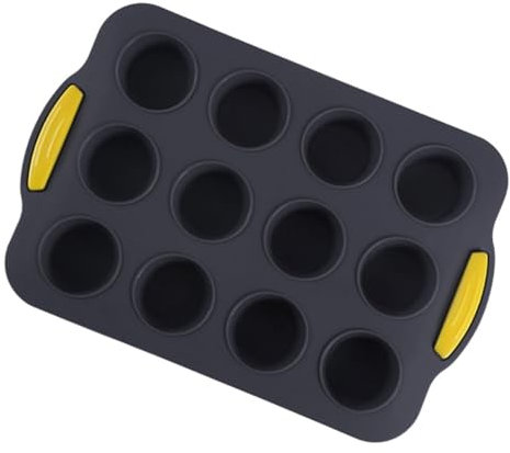 Cabilock Teglia per Muffin Silicone Resistente e Riutilizzabile Stampo da Forno per Muffin per Dolci Pane e Biscotti Facile Conservare