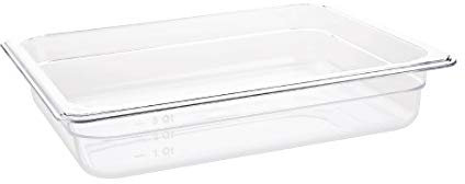 Vogue U228 policarbonato Gastronorm contenedor, 1/2 tamaño