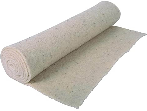 NOOR Vinterskyddsmatta av fåull 50 x 150 cm naturvit – filtmatta 100% naturfiber 4 mm tjock – premiumkvalitet 350 g/m² tillverkad i Tyskland – andas och kan skäras till storlek