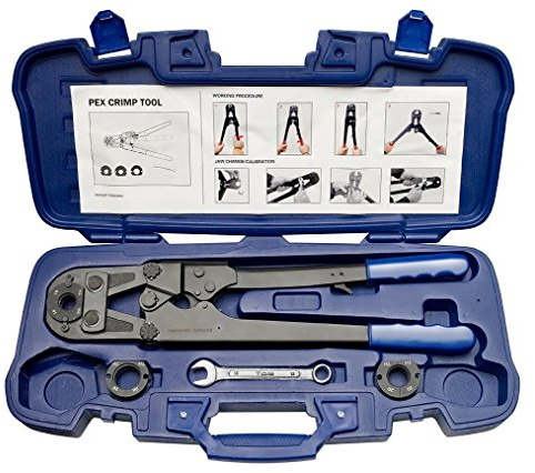 Alicate prensador manual profesional Coming utepr0026 para tubos multicapa, incluye todas las piezas