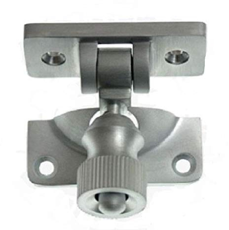 Brighton - Cierre de marco sólido de 55 mm para ventana corredera + tornillos (2, cromo satinado)
