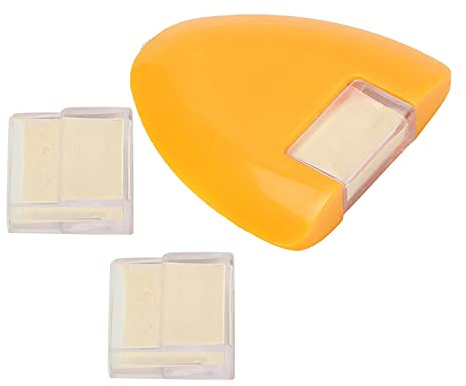 01 02 015 Craie de Tailleur, Craie de Tissu à Coudre Professionnelle 4 Couleurs Craie de Tailleur Durable avec Poudre de Rechange pour Dessin au Trait(Jaune)