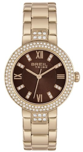 Breil Uhr Damen, Armband aus Farbiger Stahl, Gehäusedurchmesser 32 cm | Sammlung DANCE FLOOR, Uhrwerk Quartz Analog, Wasserbeständig bis 50 Meter, Schmuck als Geschenkidee Damen