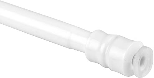 Bestlivings Klemmstange (Weiß) mit Schraubtechnik ausziehbar 100-140 cm, Gardinenstange zum klemmen, für leichte Gardinen, kein Bohren - Kleben