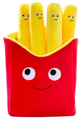 OUKEYI 11.8 inch Cute Food Plush Toy - Soft and Fluffy Fun Food Stuffed Plush Pillow, Cartoon Soft Toy Pillow for Kids Perfect Plush Toys Gift for Kids and Friends (French fries)