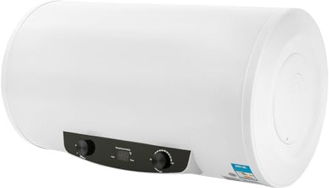 CHIMHOON Elektro Horizontal Warmwasserspeicher Boiler, Mit Handbrause 50/80/120 Liter 2000W 220V, Flacher Horizontaler Intelligenter Warmwasserspeicher, Vollautomatische Steuerung (Weiß, 120L)