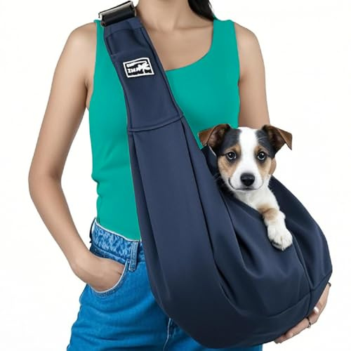 Esshogo 1 Pezzo Borsa per cani, Regolabile Borsa da Viaggio per Cani Piccola,Trasportino da Passeggio Regolabile, Trasportino da Passeggio, Borsa per cani fino a 7,5 kg