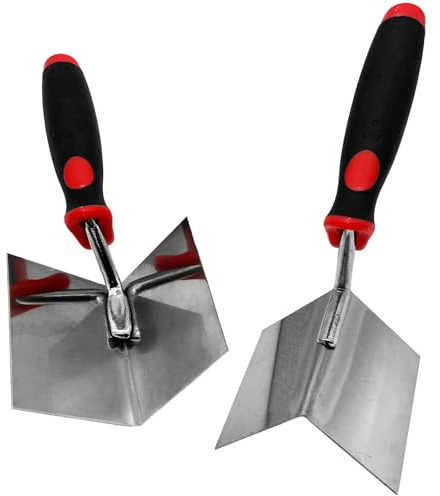 WYXDSDEV Drywall Corner Tool 2pcs/Set, Stainless Steel Sheetrock External Corner Trowel & Internal Corner Trowel