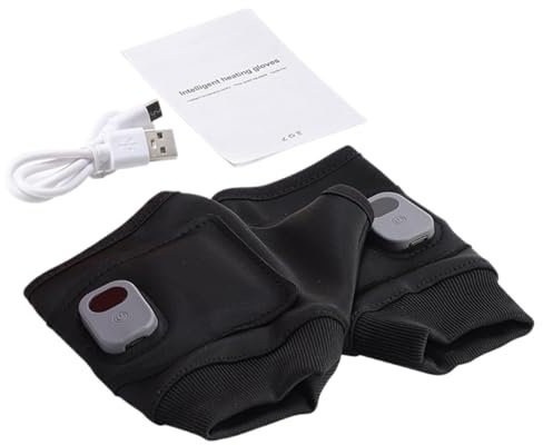 Guantes Calefactables - Calentadores De Manos Sin Dedos Para Trabajo En Invierno Frío | Manoplas Con Pantalla Digital Recargable Para Viaje Hogar Exterior Ciclismo Nieve Esquí Hombres Y Mujeres