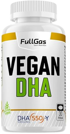 DHA 500mg (DHA ORIGINS® 550-Y TG) | 30 Perlas | Aceite de Microalga Schizochytrium | Triglicérido Natural | 100% Vegano, Sin Alérgenos ni Metales Pesados