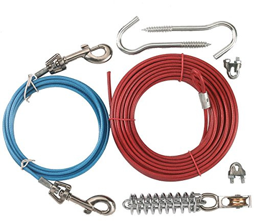 Kerbl Set med trädgårdskoppel, koppel 15 m + koppel 3 m + dragavlastning, 2 stycken (1-pack)